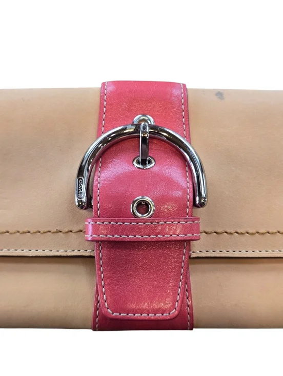 Coach Soho Buckle Vachetta Leather Vintage Clutch Wallet Wristlet - Picture 10 of 15